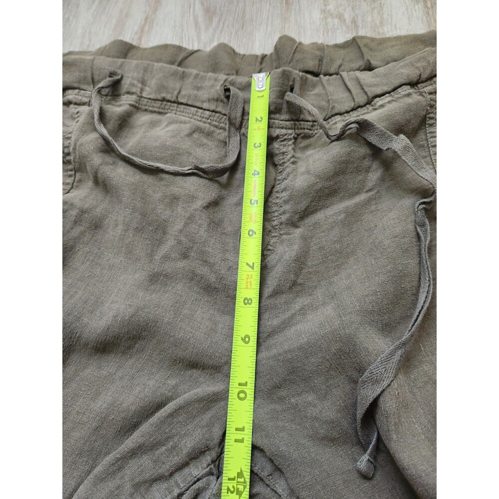 CASLON Linen Jogger Pants Green Drawstring Elastic Waist Relaxed Fit 20W GUC - Picture 7 of 10